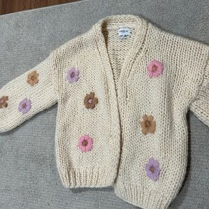 FRNCH daisy cardigan, like new, worn twice, size medium